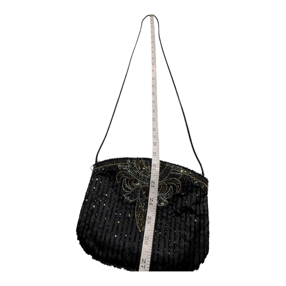 Vintage Elegant Black Beaded Women's Bag - Picture 7 of 7
